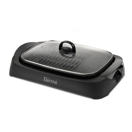 Girmi Griglia Piastra BQ90 Antiaderente 29x23cm +Coperchio 2200W