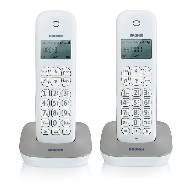 Telefono Cordless Brondi Gala Twin Bianco/Grigio