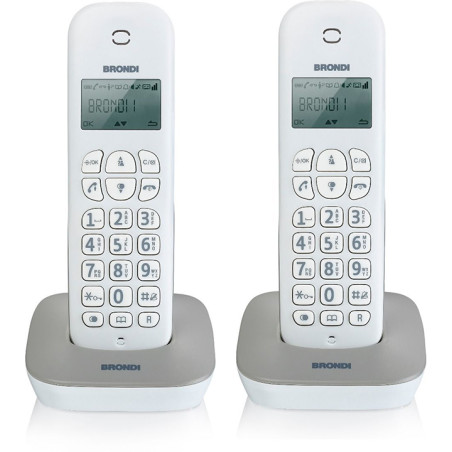 Telefono Cordless Brondi Gala Twin Bianco/Grigio