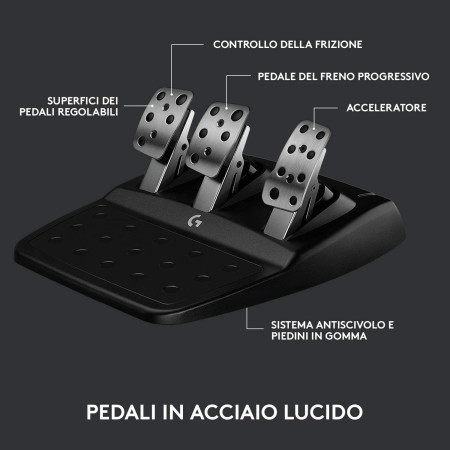 Logitech Volante + Pedaliera G923 Trueforce Doppia Frizione XBOX Serie X/XBOX ONE/PC