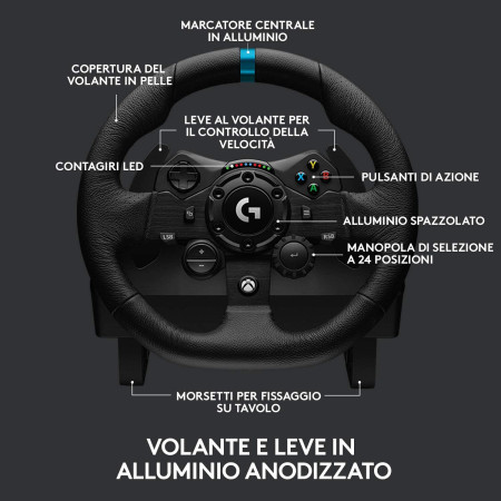Logitech Volante + Pedaliera G923 Trueforce Doppia Frizione XBOX Serie X/XBOX ONE/PC