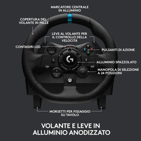 Logitech Volante + Pedaliera G923 Trueforce Doppia Frizione XBOX Serie X/XBOX ONE/PC