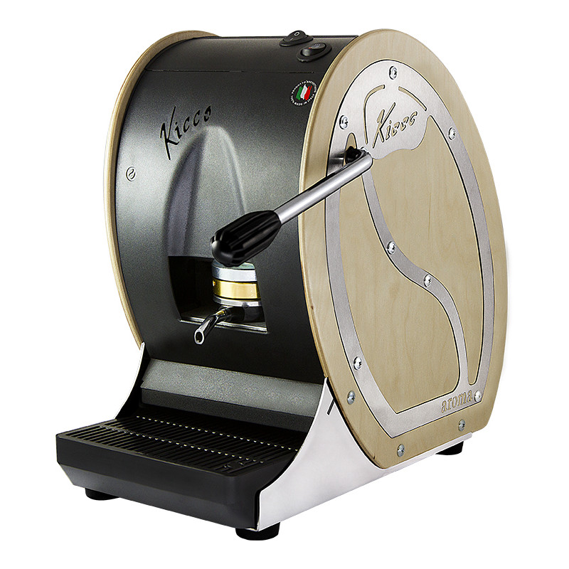 Aroma Kicco Legno Macchina da Caffè Cialde 44mm Acero