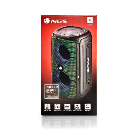 NGS Speaker Roller Beast IPX5 USB/TF/AUX-IN/BT 32W Nero