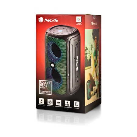 NGS Speaker Roller Beast IPX5 USB/TF/AUX-IN/BT 32W Nero