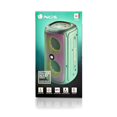 NGS Speaker Roller Beast IPX5 USB/TF/AUX-IN/BT 32W Verde