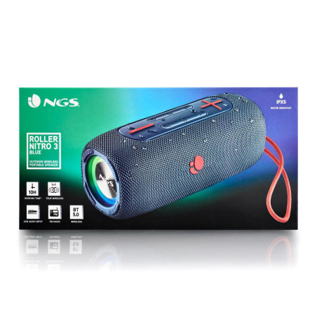 NGS Speaker Roller Nitro3 IPX5 TWS/USB/TF/AUX-IN/BT 30W Blu
