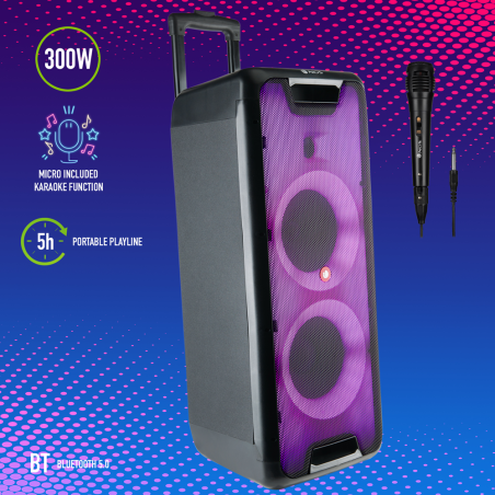 NGS Speaker Wild Rave2 Portatile BT TWS +Mic Ricaricabile 300W