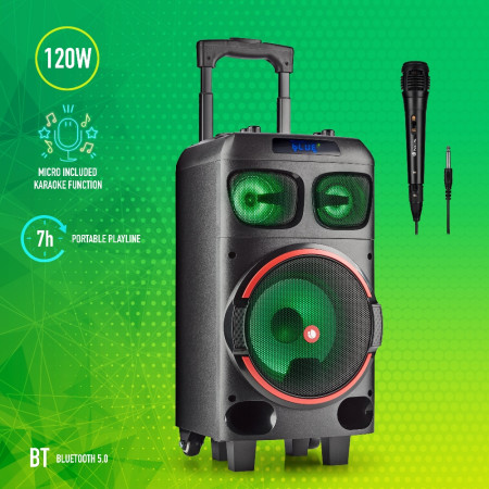 NGS Spekear Trolley WildDubZero DJ Party Microfono RGB TWS 120W Nera