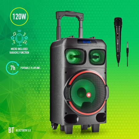 NGS Spekear Trolley WildDubZero DJ Party Microfono RGB TWS 120W Nera