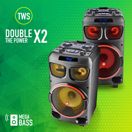 NGS Spekear Trolley WildDubZero DJ Party Microfono RGB TWS 120W Nera