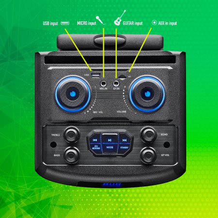 NGS Spekear Trolley WildDubZero DJ Party Microfono RGB TWS 120W Nera