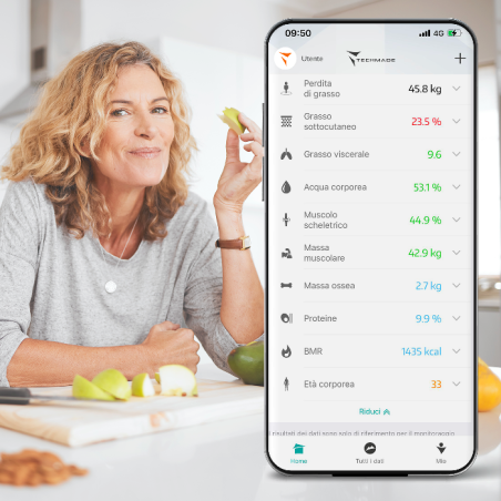 Techmade Bilancia Pesapersone Smart Digitale 180kg Bianca