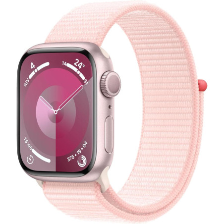 Apple Watch Serie 9 41mm Aluminium Pink Sport Loop Light Pink MR953QL/A