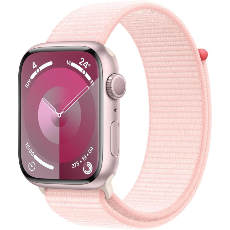 Apple Watch Serie 9 45mm Aluminium Pink Sport Loop Light Pink MR9J3QL/A