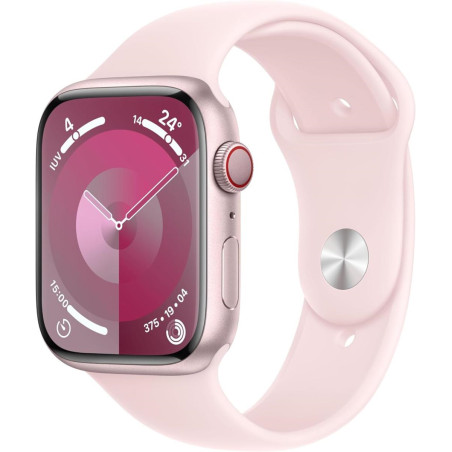 Apple Watch Serie 9 Cell 45mm Aluminium Pink Sport Band Light Pink M/L MRML3QL/A