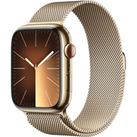 Apple Watch Serie 9 Cell 45mm Steel Gold Milanese Loop Gold MRMU3QL/A
