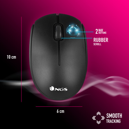 NGS Kit Tastiera + Mouse Wireless Allure Nera