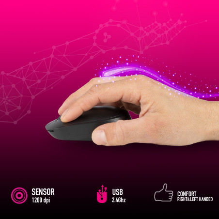 NGS Kit Tastiera + Mouse Wireless Allure Nera