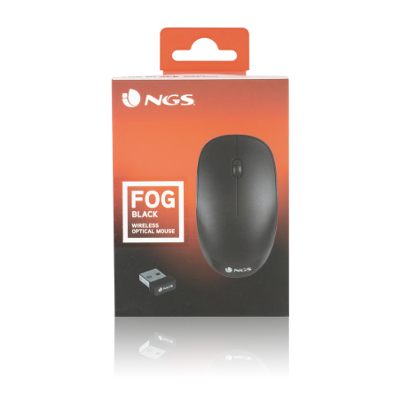 NGS Mouse Wireless Fog 1000dpi 2 tasti Nero
