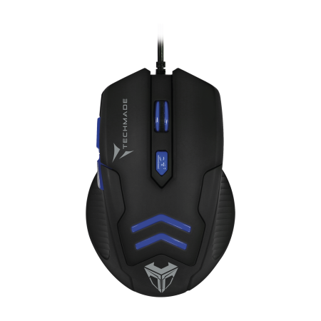 Techmade Kit Mouse USB + Tappetino Gaming Blu