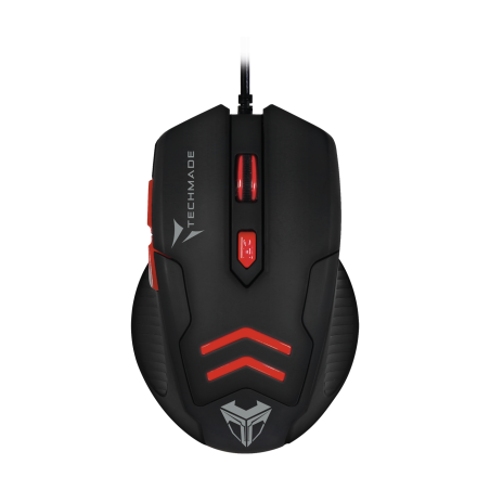 Techmade Kit Mouse USB + Tappetino Gaming Rosso