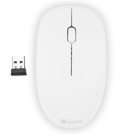 NGS Mouse Wireless Fog 1000dpi 2tasti Bianco