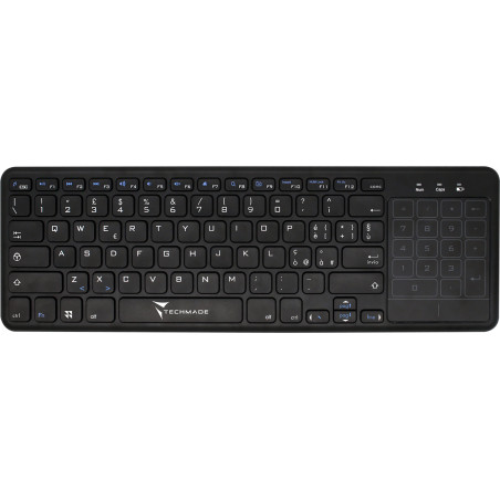 Techmade Tastiera Wireless TM-BK268T con Touchpad Black