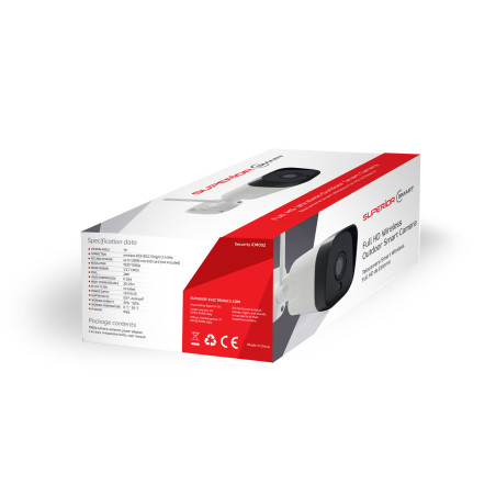 Superior Security Camera Esterno IP66 FHD WiFi Alexa Google SmartLife