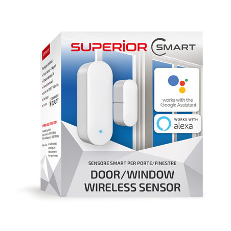 Superior Sensore Smart per Porte e Finestre Bianco Alexa Google SmartLife