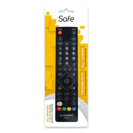 Superior Telecomando Universale Lavabile Slim Safe 2in1 Nero