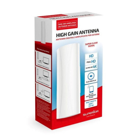 Superior Antenna TV Amplificata per Esterni DVB-2 IPX4 SUPNAO001