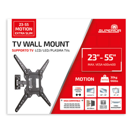 Superior Staffa TV 23"-55" Motion Extra Slim 30Kg