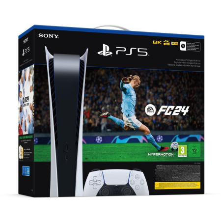 PS5 Console 825GB Digital Ed. White + FC 24 + FUT VCH ITA