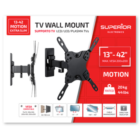 Superior Staffa TV SUPSTV009 13"- 42" Motion Extra Slim 20Kg