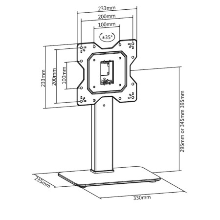 Superior Staffa TV 23"-42" Table Top 40Kg SUPSTV019