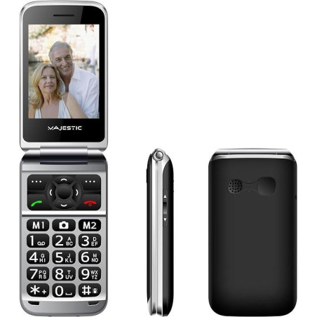 Majestic TLF Sileno 82 SeniorPhone 2.8" Flip Black