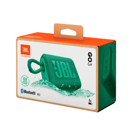 JBL GO3 Portable BT Speaker Green ECO