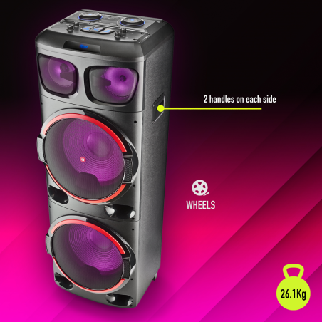 NGS Spekear Wild Dub 3 DJ Party RGB TWS 1200W Nera