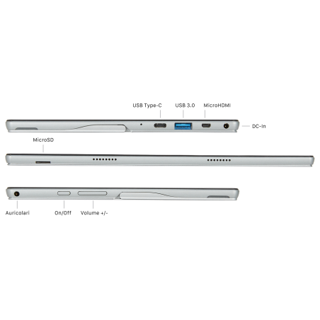 Microtech e-Tab Pro ETP101C/W2KI 10.1" N5105 8/128GB/W11P + Tastiera