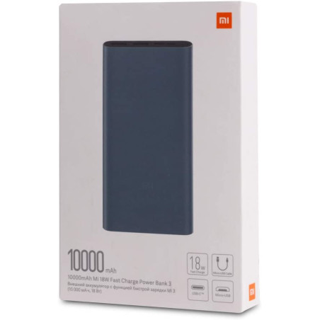 Xiaomi Mi Power Bank Univ. 2x USB-A/Type-C 18W 10000 mAh Black