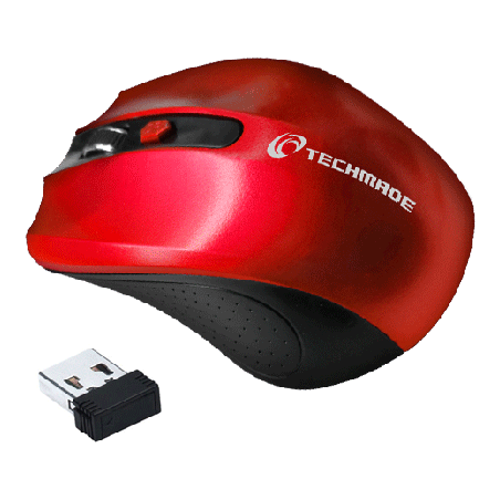 Techmade Mouse Wireless TM-XJ30-RED Red