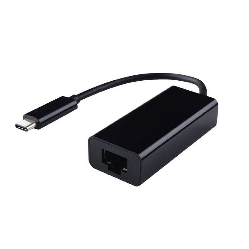 Techmade Gembird Adattatore USB-C a Ethernet RJ45 Black