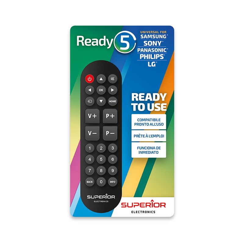 Superior Telecomando Ready 5 Universale (Samsung,LG,Panasonic,Sony)
