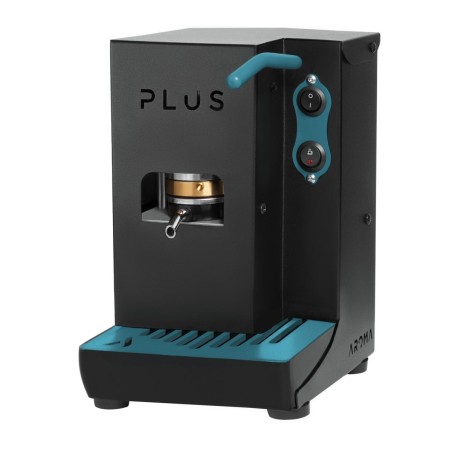 Aroma Plus Macchina da Caffè Cialde Cialde 44mm TC  Nero/Petrolio