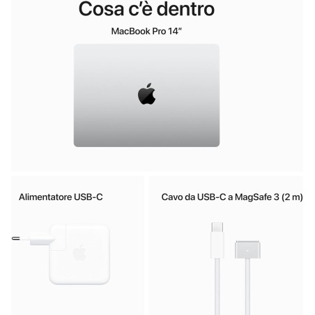 Apple MacBook Pro 2024 14" M3 8C/10G 16/1TB Silver MXE13T/A