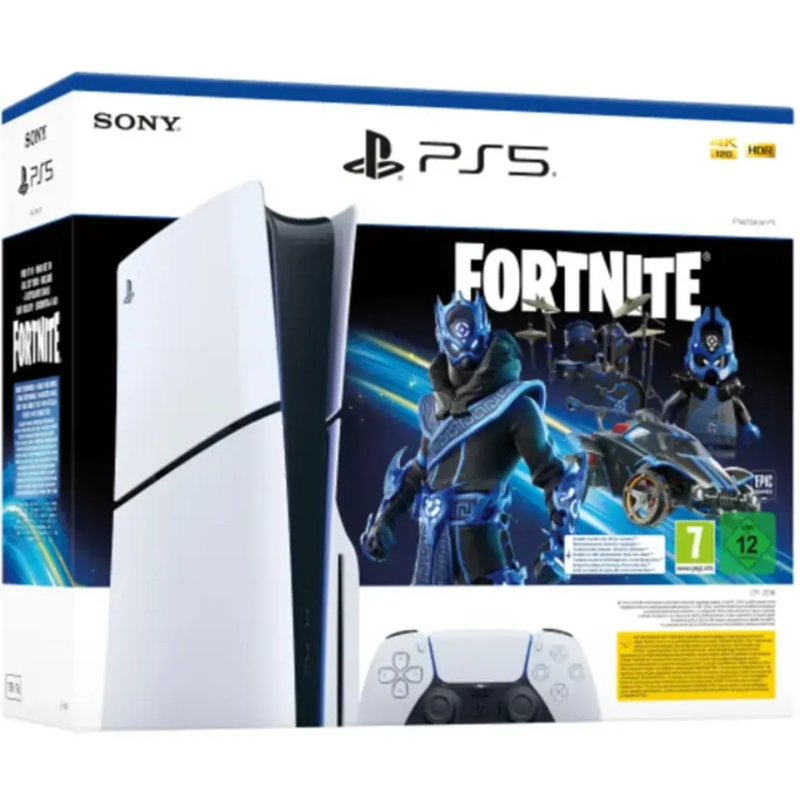 Sony PlayStation 5 PS5 Slim Disc 1TB White Fortnite Voucher Edition EU