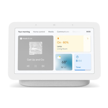 Google Nest Hub 2 Grigio Chiaro Chalk