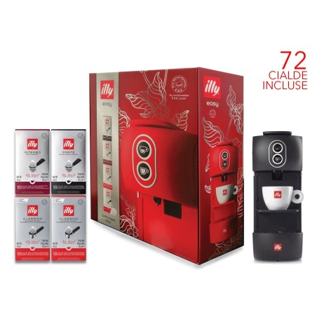 Illy Macchina da Caffe a Cialde 44mm Easy Nera + 72 Cialde