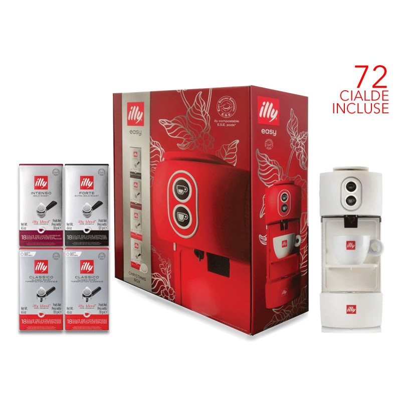 Illy Macchina da Caffe a Cialde 44mm Easy Bianca + 72 Cialde